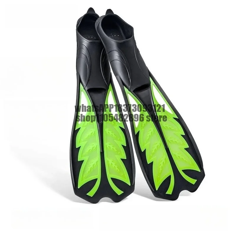 Professional Adult Diving Fins, Full Dry Snorkel Set Freediving Flippers Swimming Training Foot Gear