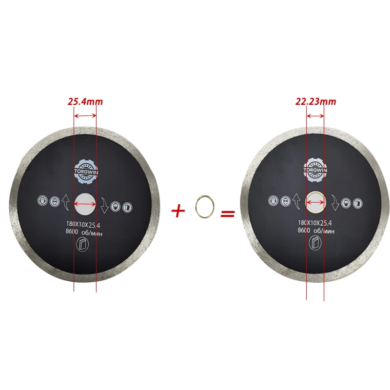 Lama per sega circolare mateale a disco diamantato da 180 mm che taglia l'acciaio utilizzata per completare smerigliatrici e altri utensili elettrici come la taglierina per piastrelle