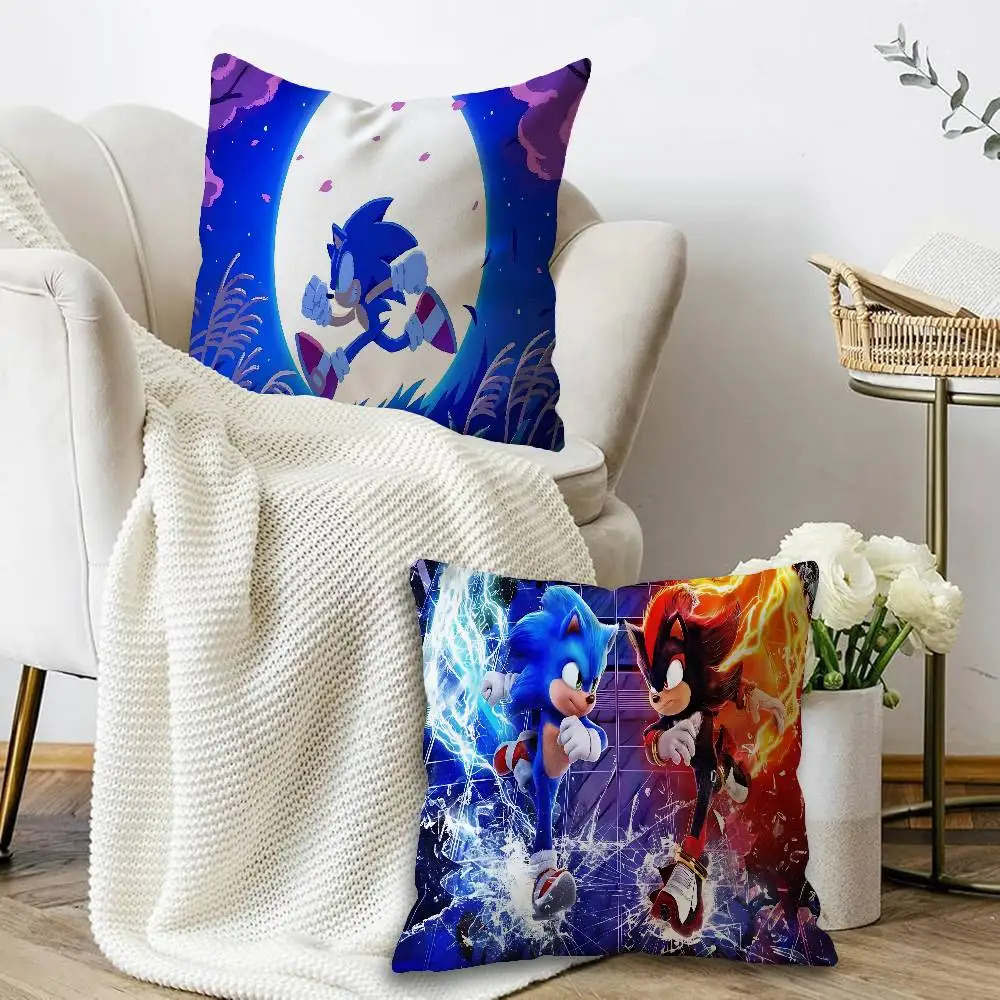Cartoon S-Sonics Pillow Anime Pillow Sofa Bed Head Pillow Cover Cushion Cover 45x45 cm Fashion - view 3