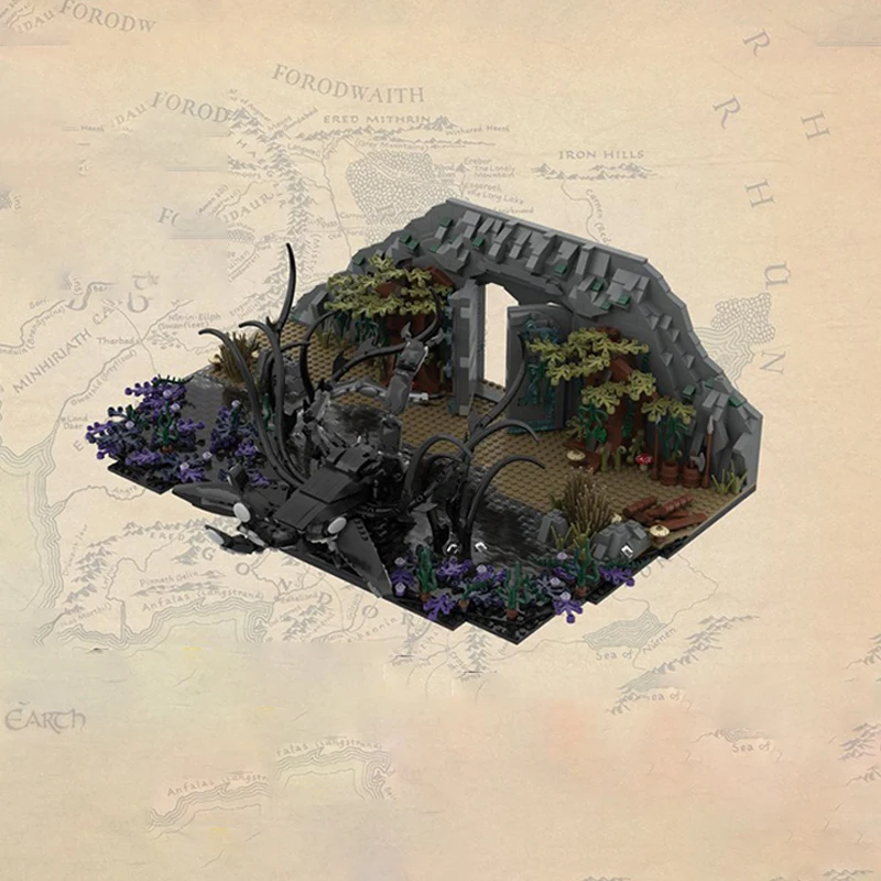 2608 elementów MOC Stróż Wody Władcy Pierścieni Tematyczny Model Konstrukcyjny DIY Zwierzę Mitologiczne Klocki Prezent Urodzinowy