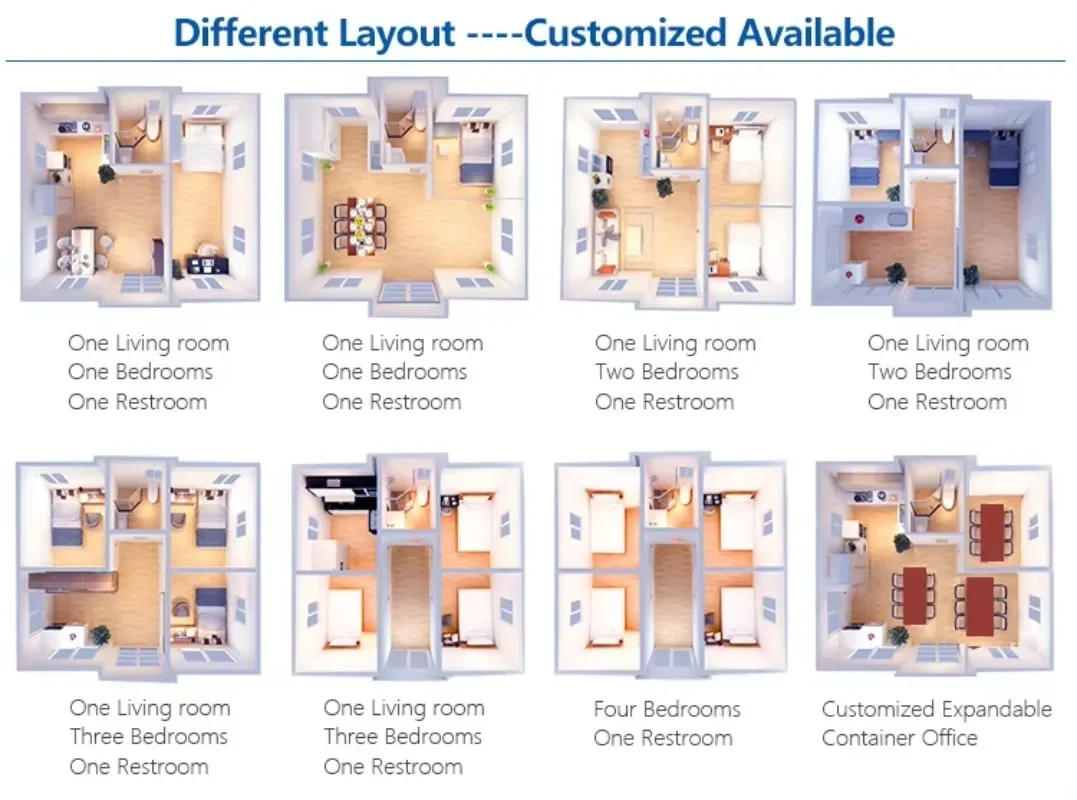 Cheap Price Modular House Folding Flatpack Prefab Mobile Design House Expandable Container House America Tiny Home Hot Sale