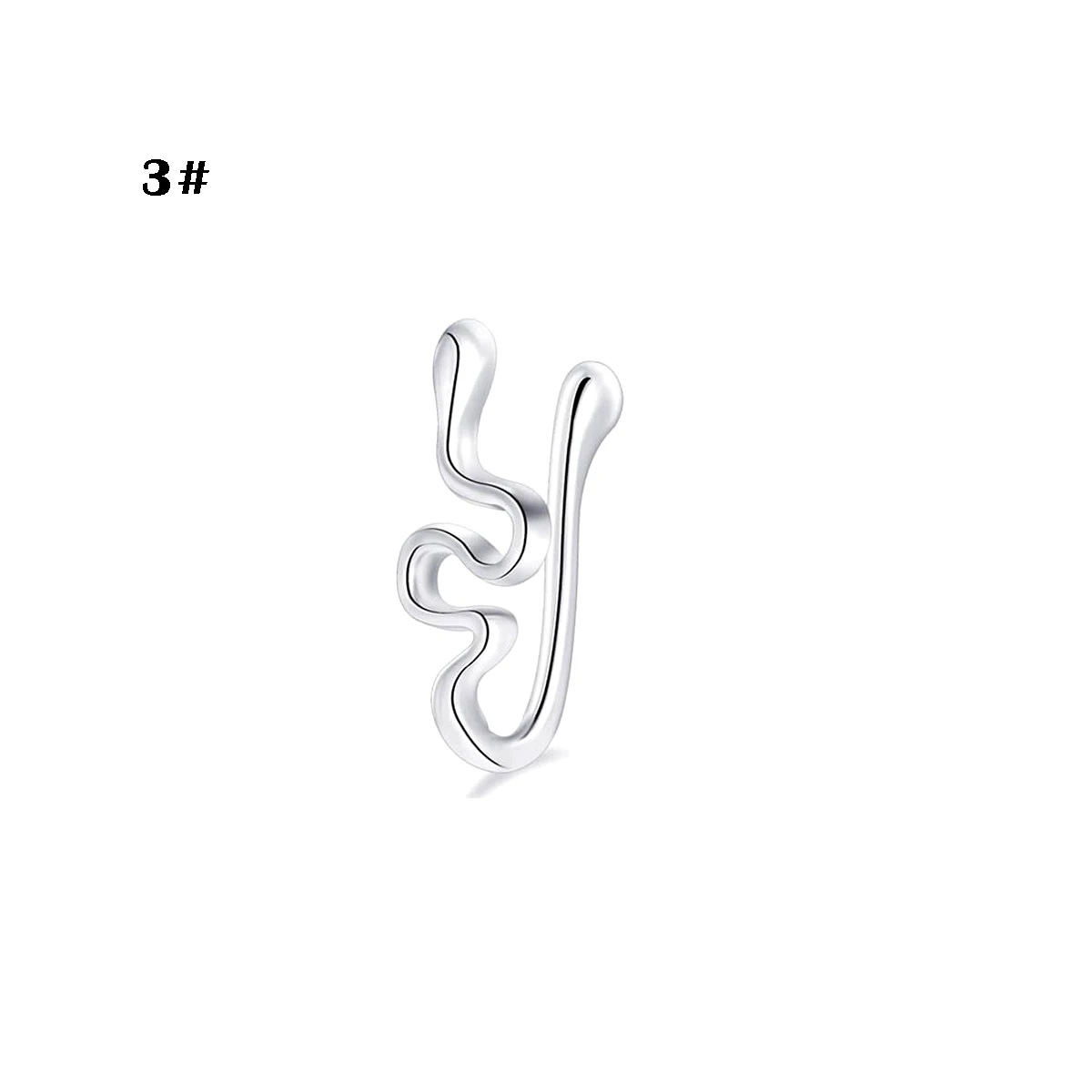 Nose ring copper inlaid zircon non perforated heart pendant fake human puncture jewelry