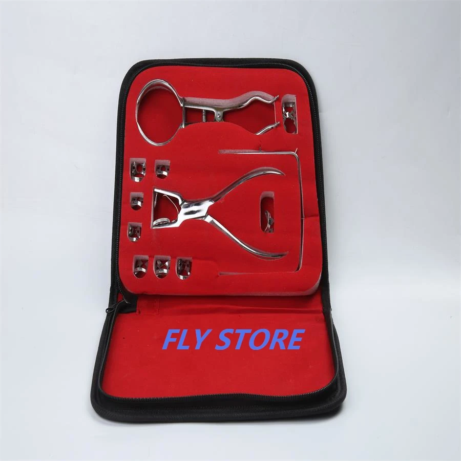 

1 Set 12Pcs Teeth Care Dental Rubber Dam Set Perforator Puncher Pliers for Dentist Orthodontic Lab Device Instrument Equipment