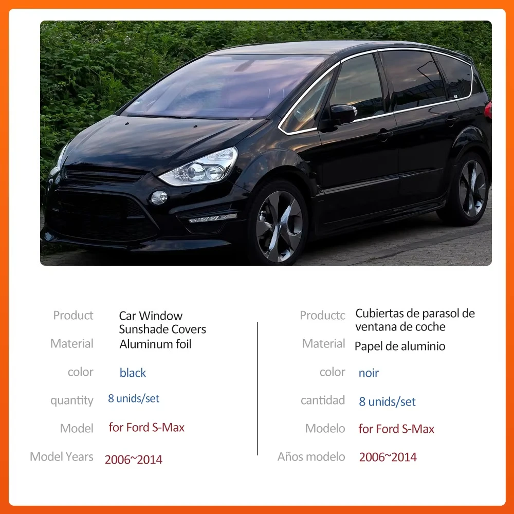 Magnetic Sunshade for Ford S-Max CD340 Titanium S 2006~2014 Roof Windshield Curtain Window Sun Visor Sunroof Cover Accessories