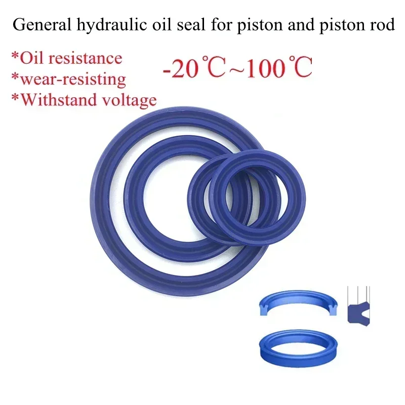 UN / U / Y Type Ring Polyurethane (PU) Hydraulic Oil Seal Cylinder Piston Sealing Ring Gasket ID 48 49 50 52 mm 5 Pieces