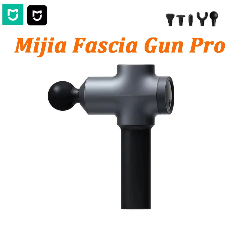 Mijia Fascial Gun Pro Massage Device Muscle Relaxation 35kg Thrust Intelligent Dual Mode Maximum 12 Gear 5 Head Force Adjustment