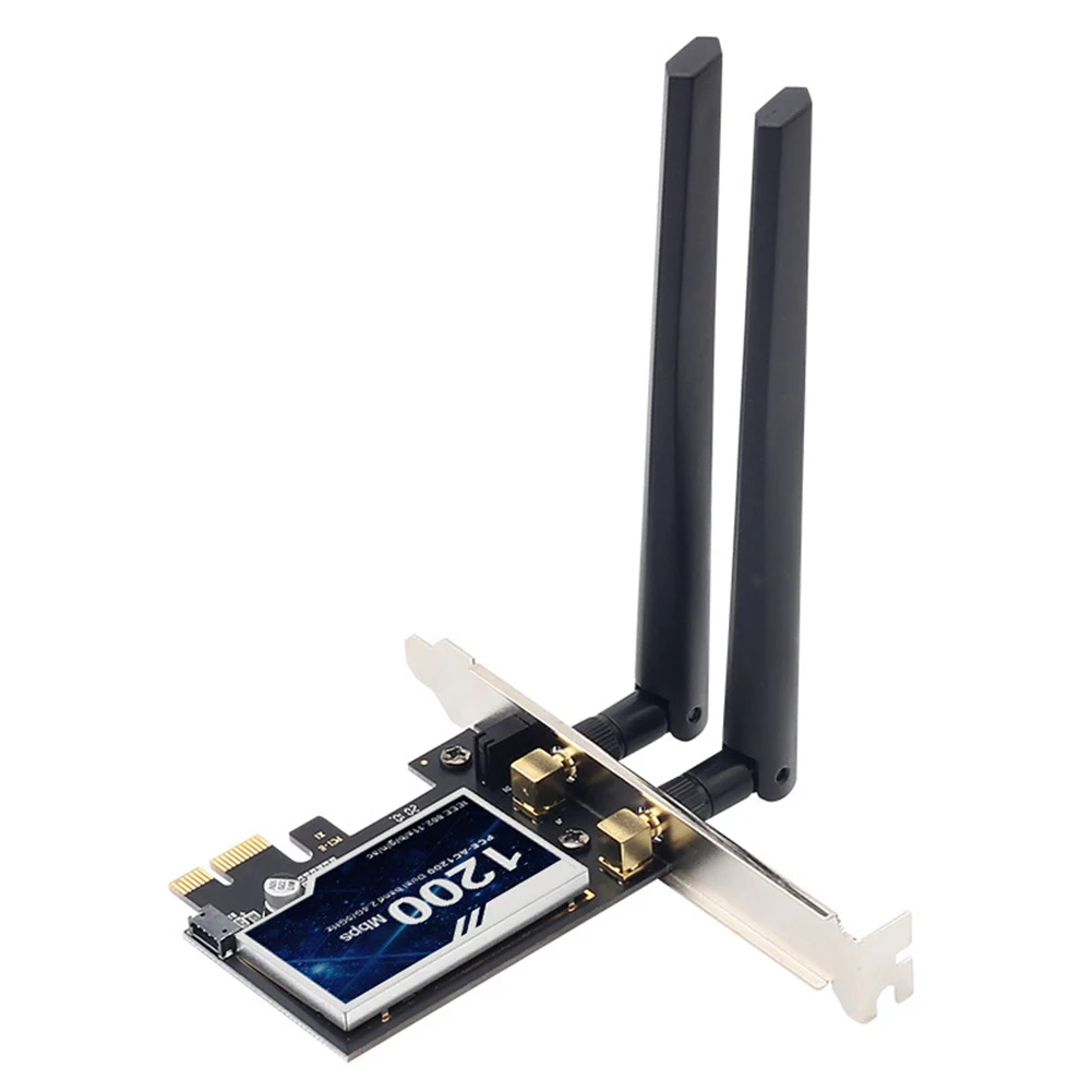 محول WiFi 4.0 PCI-E متوافق مع البلوتوث 802.11ac بطاقة WiFi لمايكروسوفت ويندوز 7/8/10/11 لينكس