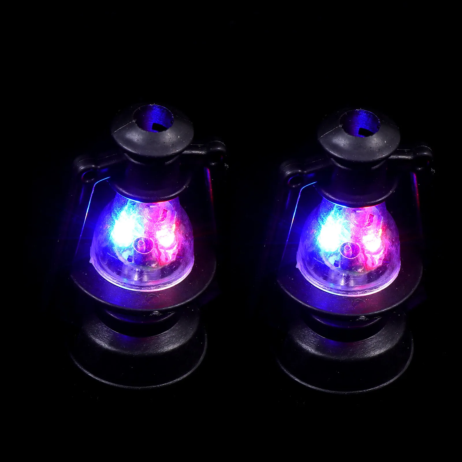 

2Pcs Mini Lamp Simulation Scene Lighting Home Ornament Retro Lantern Decoration Dollhouse Furniture Accessories