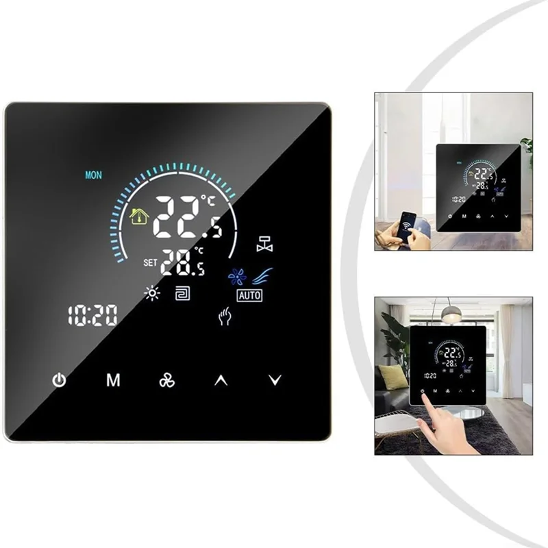 ABGE-Wifi تمكين منظم الحرارة الذكي التحكم عن بعد للبرمجة التدفئة التبريد متحكم في درجة الحرارة لنظام أرضية المكتب المنزلي
