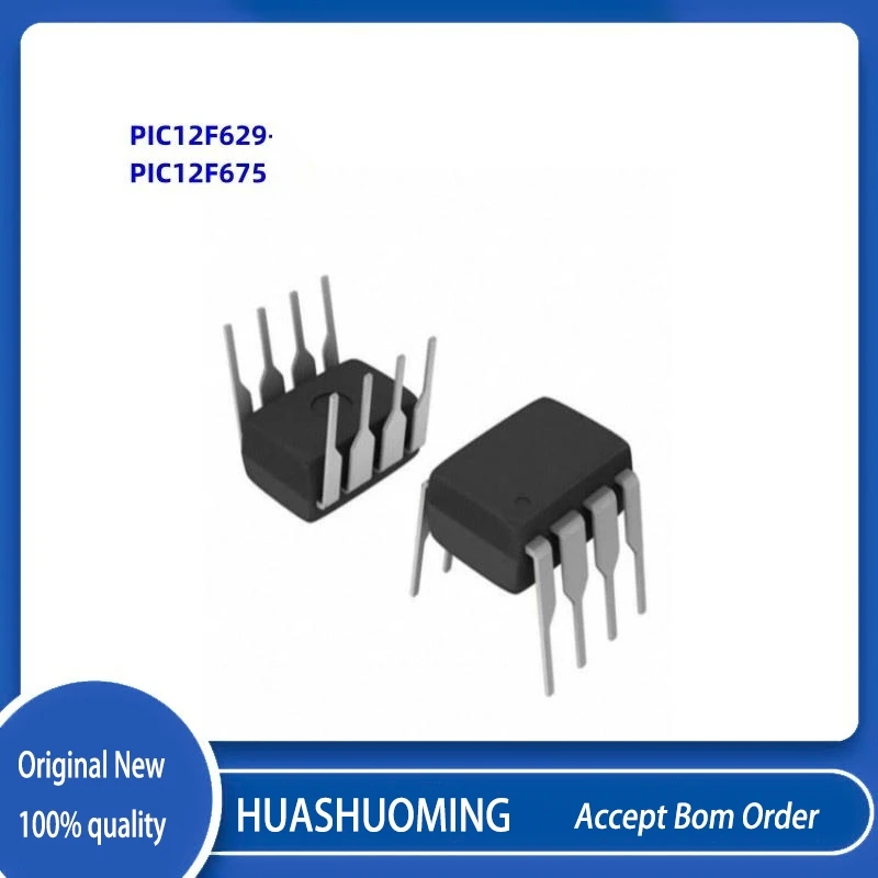 NEW 10Pcs/Lot   PIC12F629-I-P   PIC12F629-E/P  PIC12F629  PIC12F675-I-P   PIC12F675 DIP-8