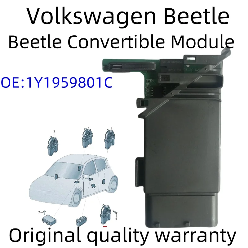 Image of Für V W Käfer Cabrio Fensterheber-Motormodul 1Y1959801 1Y1959801C 1Y1959802A 1Y1959802D 2003-2010