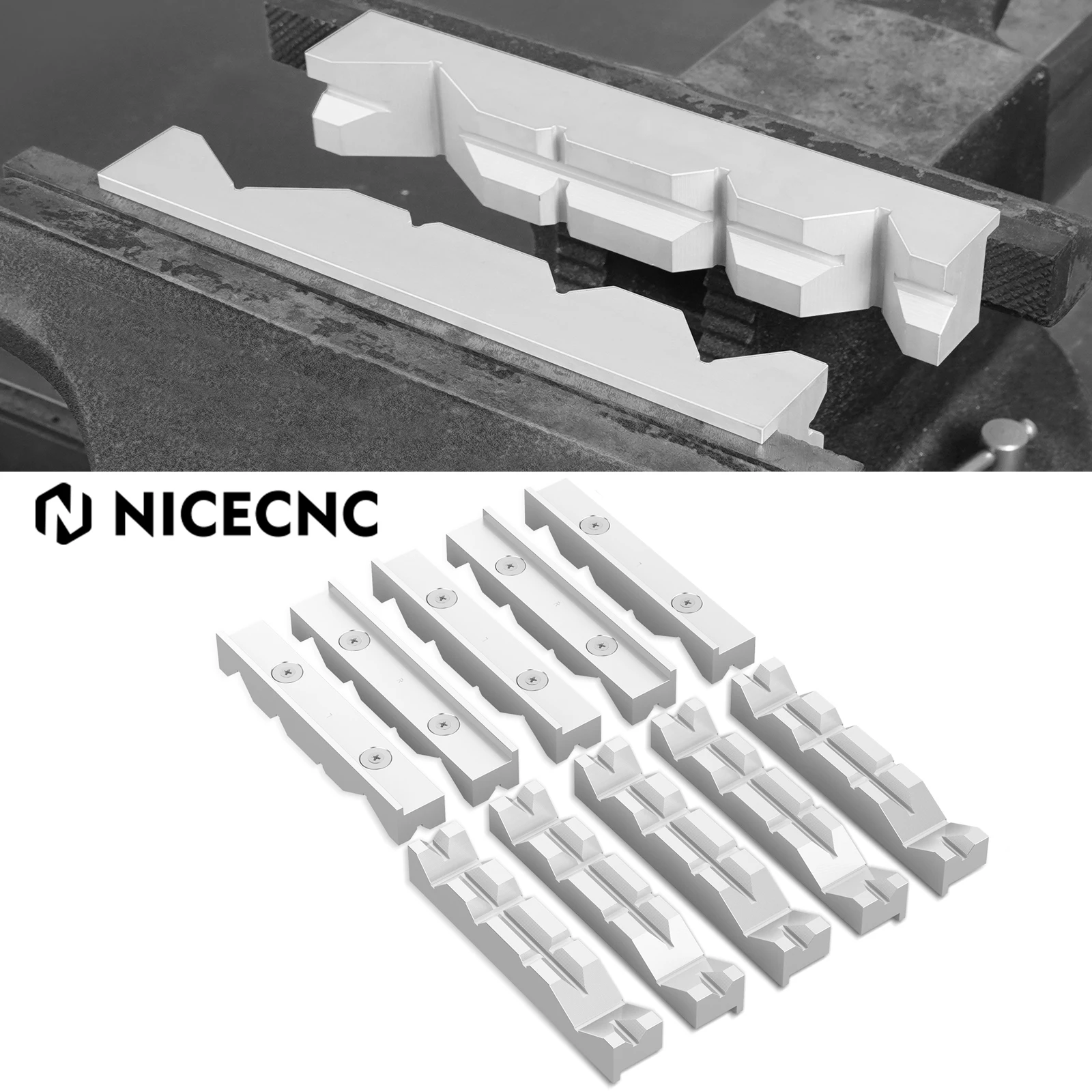 

10 шт., 8 дюймов, тиски с мягкими губками, V-образная челюсть 0,4 0,78 1,8 1,96 дюйма для тисков Chick Kurt Te-co Parlec Toolex Magnum Conquest 6 IN Vises
