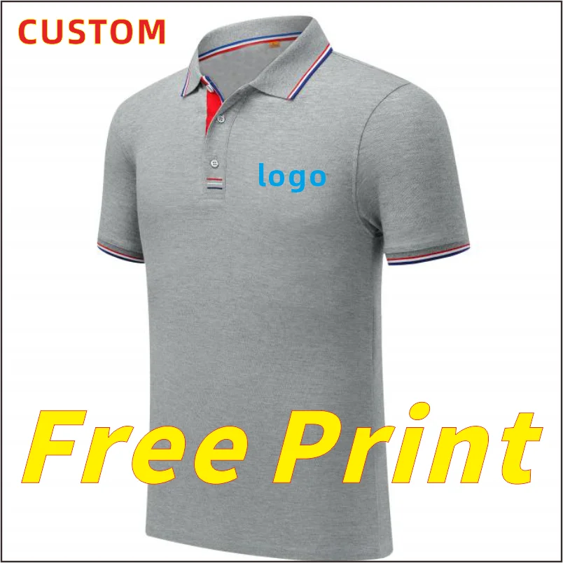 POLO Shirt Aangepaste Zomer Korte Mouw Print Logo Icon Geborduurd Polo T-shirt Ademend Mannen en Vrouwen Werkpak
