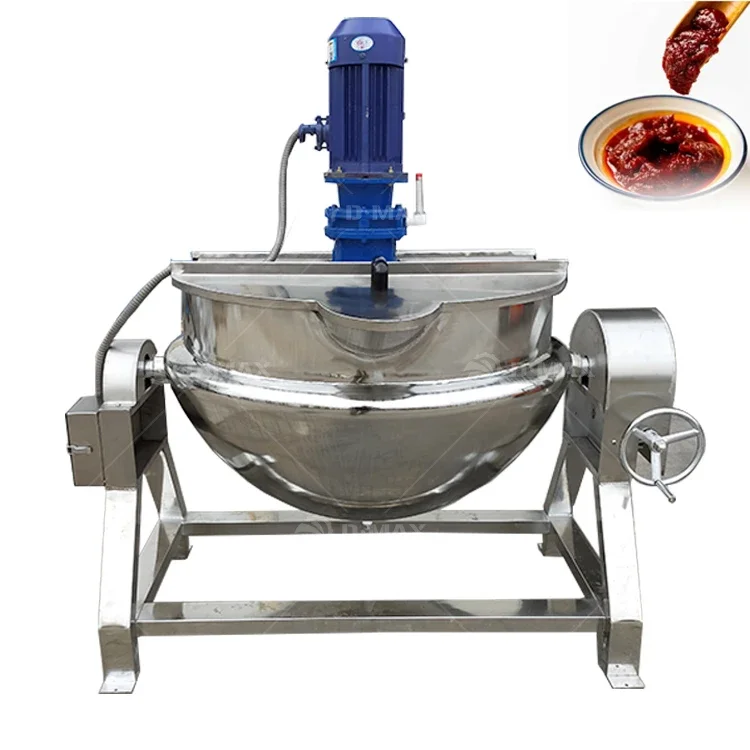 

Automatic Steam gas electric Jacketed Cooking Kettle Cooking Mixer Pot Jacket Kettle With Agitator