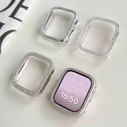 Diamond Cover For Apple watch Case Series 10 9 8 7 6 5 SE Ultra 49mm 42mm 46mm 44mm 45mm 40 41mm Protector PC Bumper protective