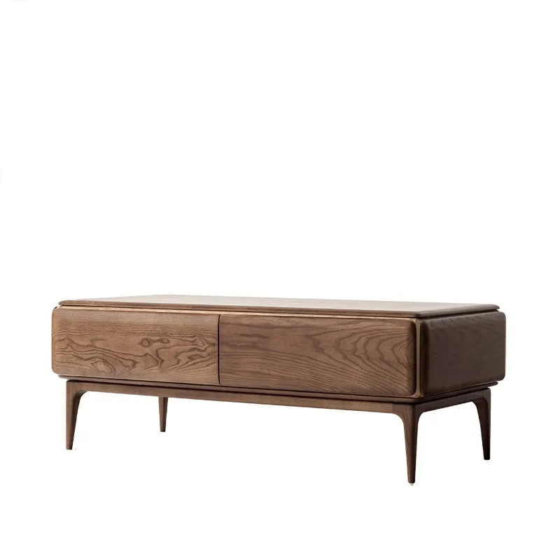 

Solid wood coffee table small apartment living room Nordic Japanese tea table ash wood modern simple log tea table