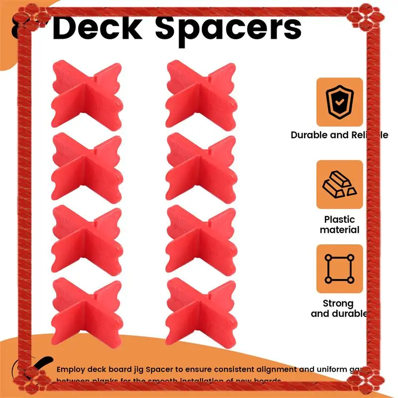 24-Hour Delivery Deck Spacer Tool With 4 Thicknesses 1/16", 1/8", 3/16", 1/4" Plastic Deck Board Jig
