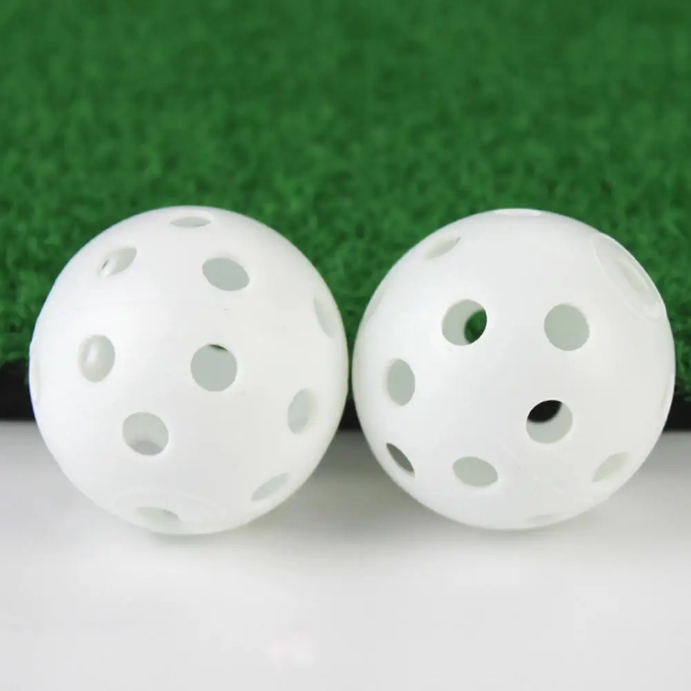 Simple Golf Practice Balls Solid Color Elastic Durable Perforated Have Hole Golf Training Aids  Golf Balls Reusable