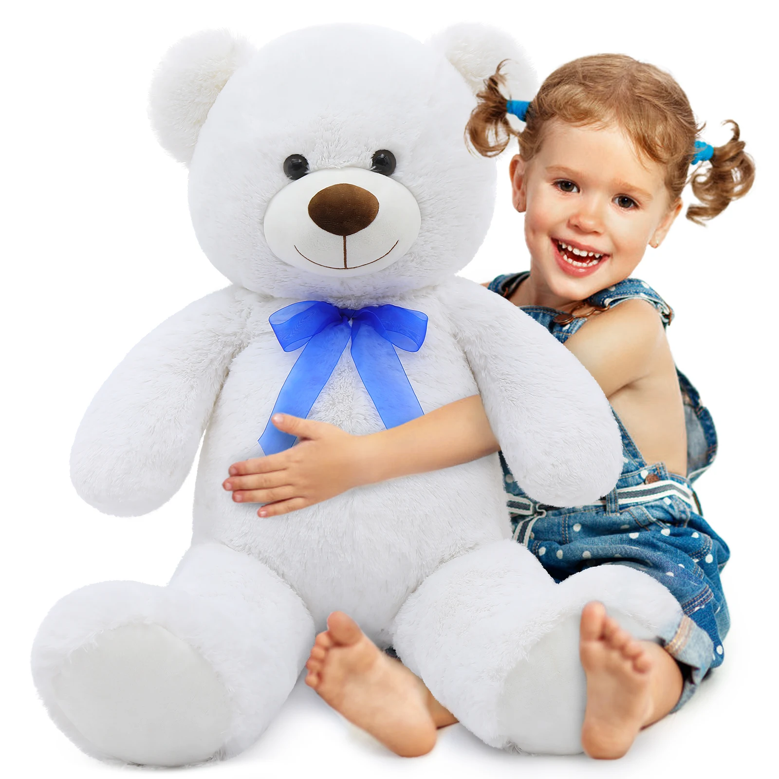 

MorisMos Giant Teddy Bear Stuffed Animal 3ft-36 inch Big Teddy Bear Gifts for Girlfriend Boyfriend Wife Mom Fiancée Gift,Large W
