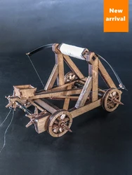 Medieval elastic catapult ornaments ancient chariot model wooden handmade DIY decoration