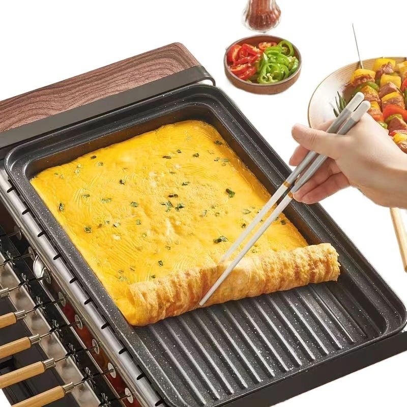 

Household double-layer electric oven Automatic oven Commercial two-layer rotating automatic rotating barbecue oven Smoke-free