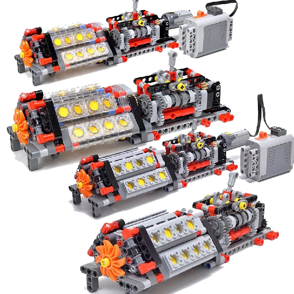 

Новинка DIY Механическая группа V16 цилиндрический двигатель подходит 6 скоростей коробка передач MOC строительные блоки набор деталей модель Обучающие игрушки подарки