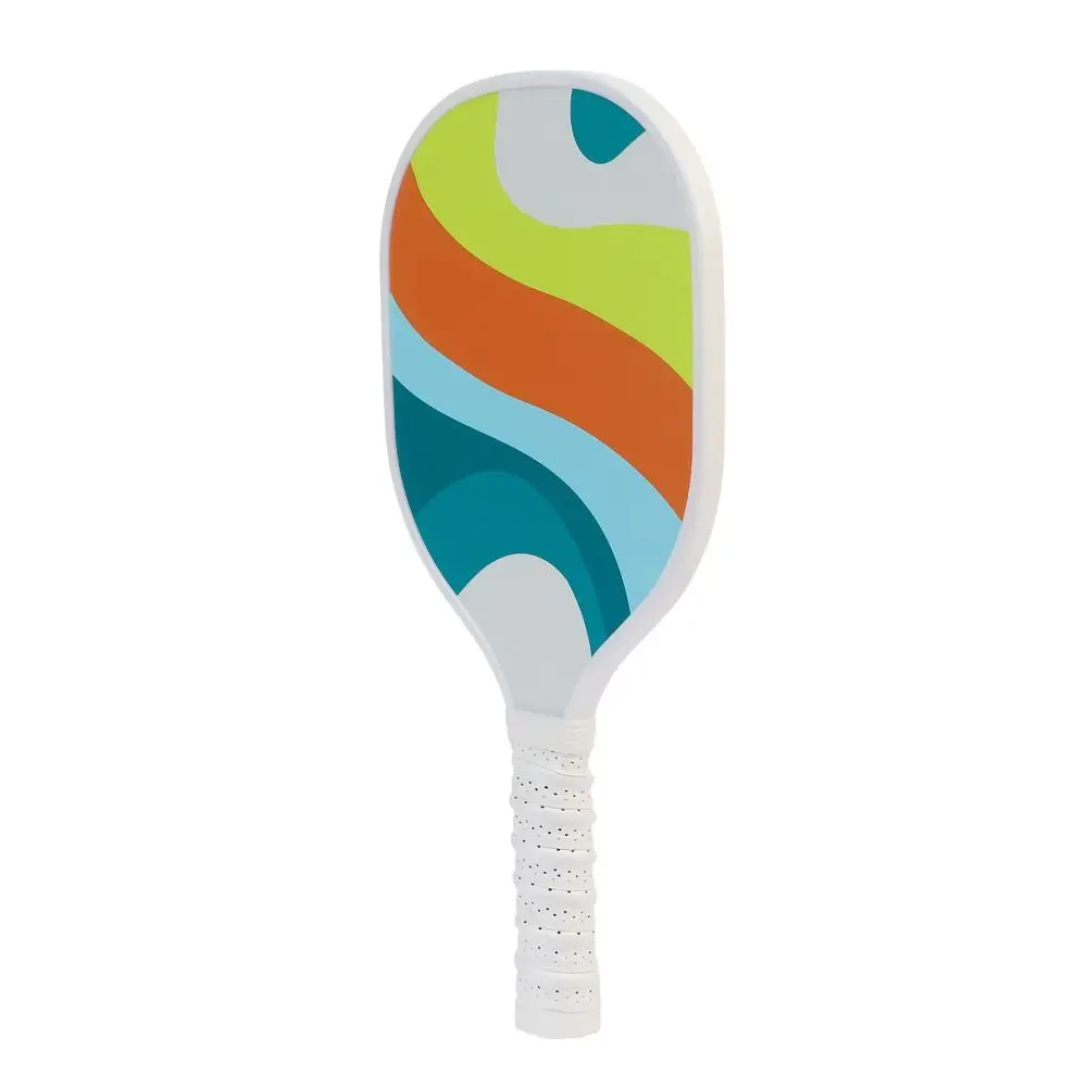 

Wooden Pickleball Paddles Ribbed Handle Colorful Pickle Ball Racket Non-Slip Lightweight Pickleball Training Equipment Child