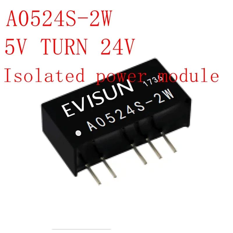 1PCS A0524S-2W A0524S SIP-5 5V TURN 24V  DC / DC isolated power module