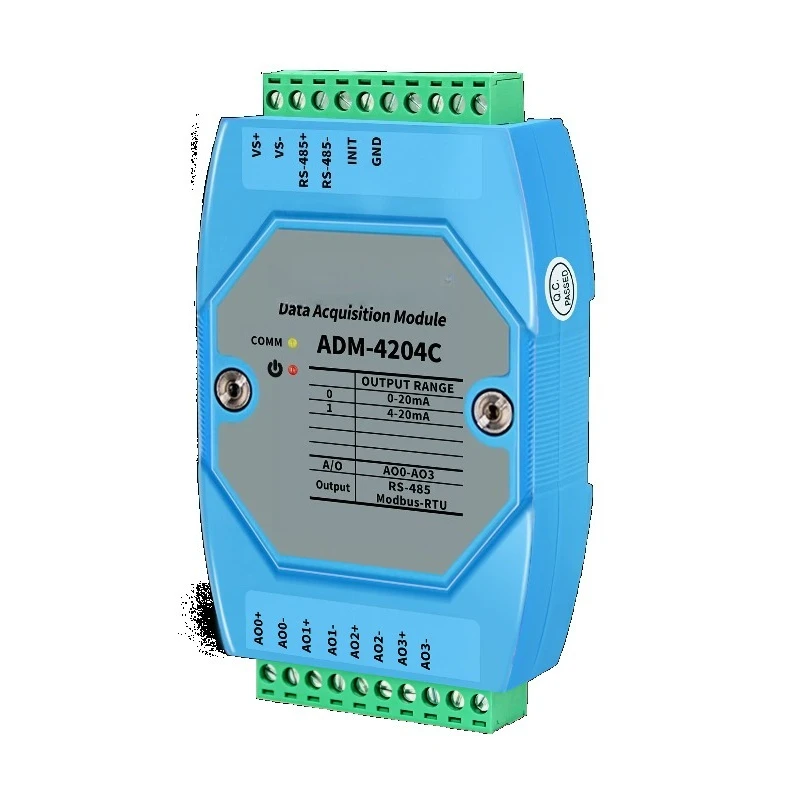 4 Channel Differential Analog Module ADM-4204 with RS485 Support Modbus RTU Dual Watchdog for Industrial Data Acquisition