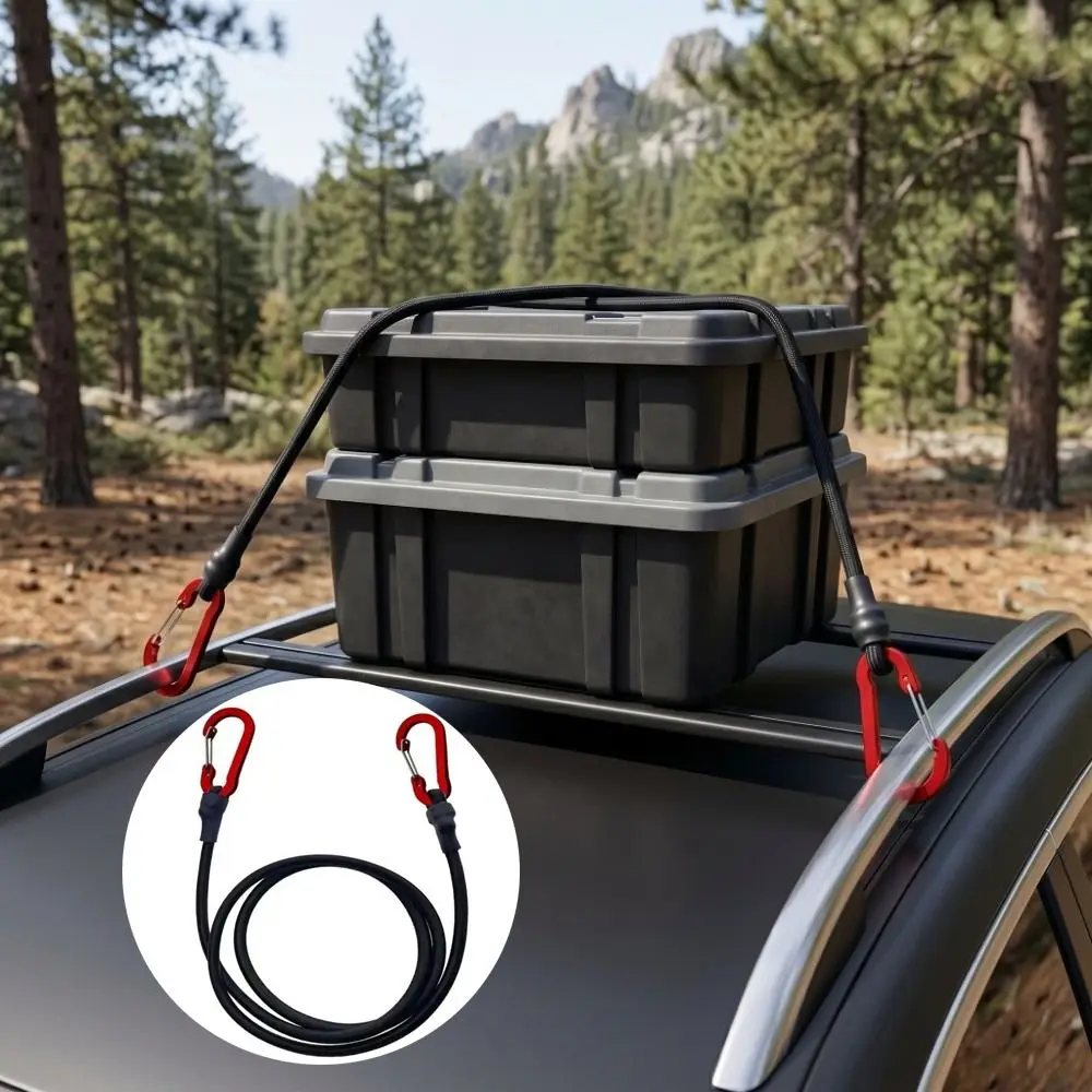 30/90/150CM Elastic Strap Stretch Heavy Duty Packing Ropes Tie-Down Ropes Durable Bungee Cord Tie Strap String Roof Rack