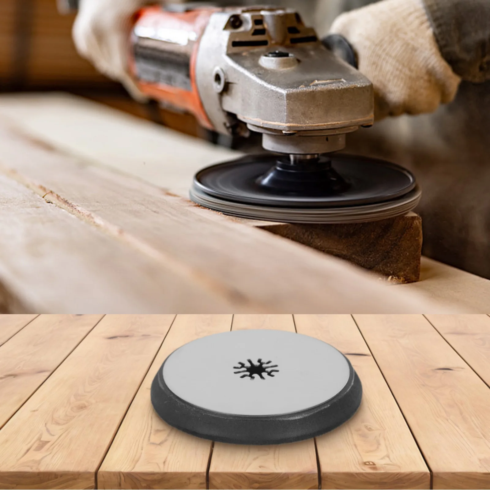 

115mm Round Sanding Pad Disc Compatible with Oscillating Multitools for Efficient Sanding of Hardwoods and Metals