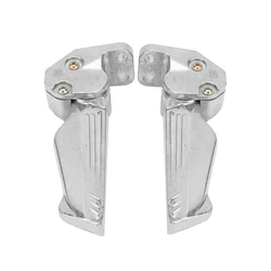 1 Pair Universal Anti‑corrosion Aluminum Alloy Motorcycle Automatic telescopic Foot Rest Highway Engine Guard Foot Pegs Mount