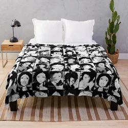 Akutagawa Ryunosuke- collage black and white version Throw Blanket Summer Beddings bed plaid Fluffy Softs Blankets