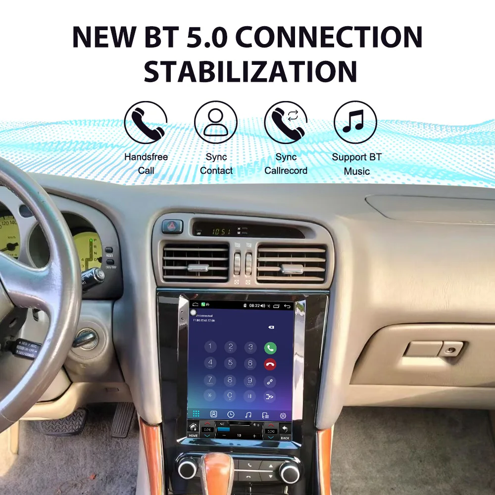 12.1 "شاشة أندرويد ستيريو لكزس GS GS300 GS350 GS4501998-2004 تسلا نمط سيارة لتحديد المواقع والملاحة مشغل وسائط متعددة راديو فيديو #6