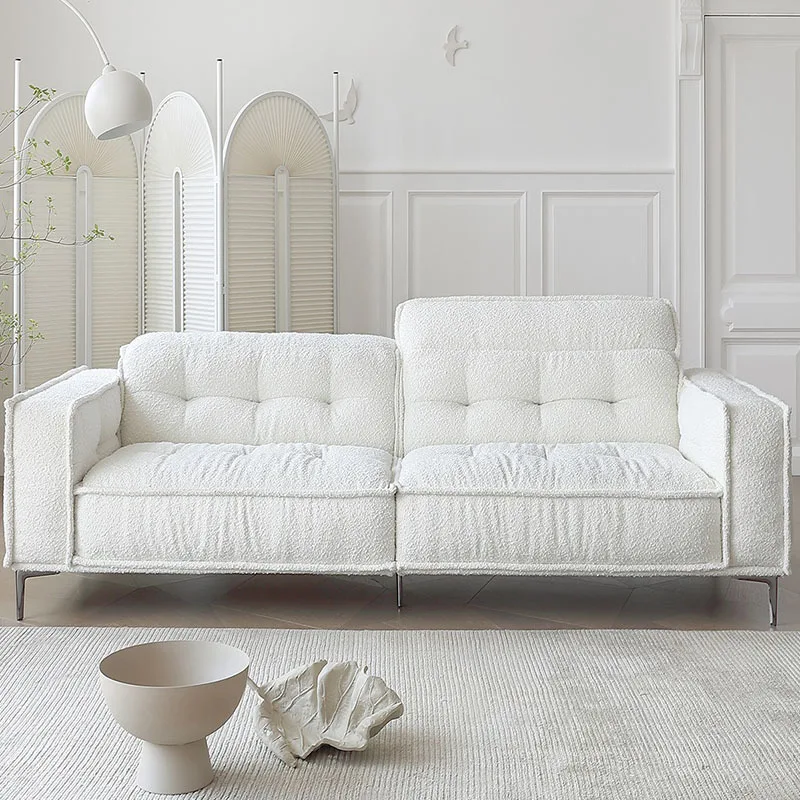 

Toast sofa modern simple high-footed tofu cubes wabi-sabi cream retro square fabric sofa retro multi-function