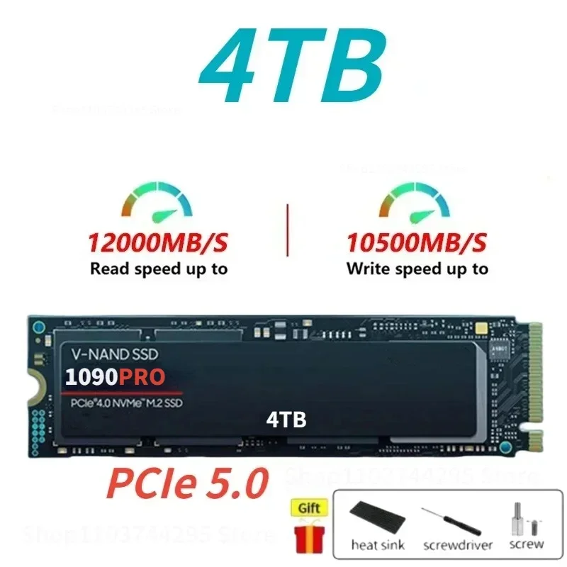 

Оригинальный высокоскоростной твердотельный накопитель 8 ТБ, 4 ТБ, M.2, NVME SSD, жесткий диск 1090PRO, жесткий диск для ноутбука, настольного компьютера, Mac PS5, внутренний жесткий диск