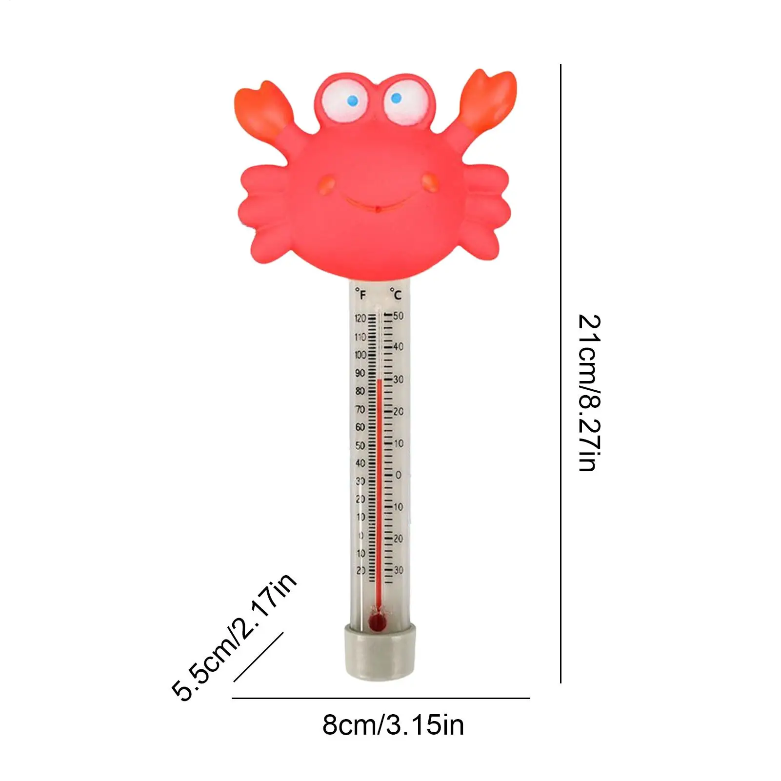 Pool Temperature Gauge Cartoon Animal Pond Meter with Rope Floating Water Temperature Gauge Pool Accessory for Spa Hot Spring