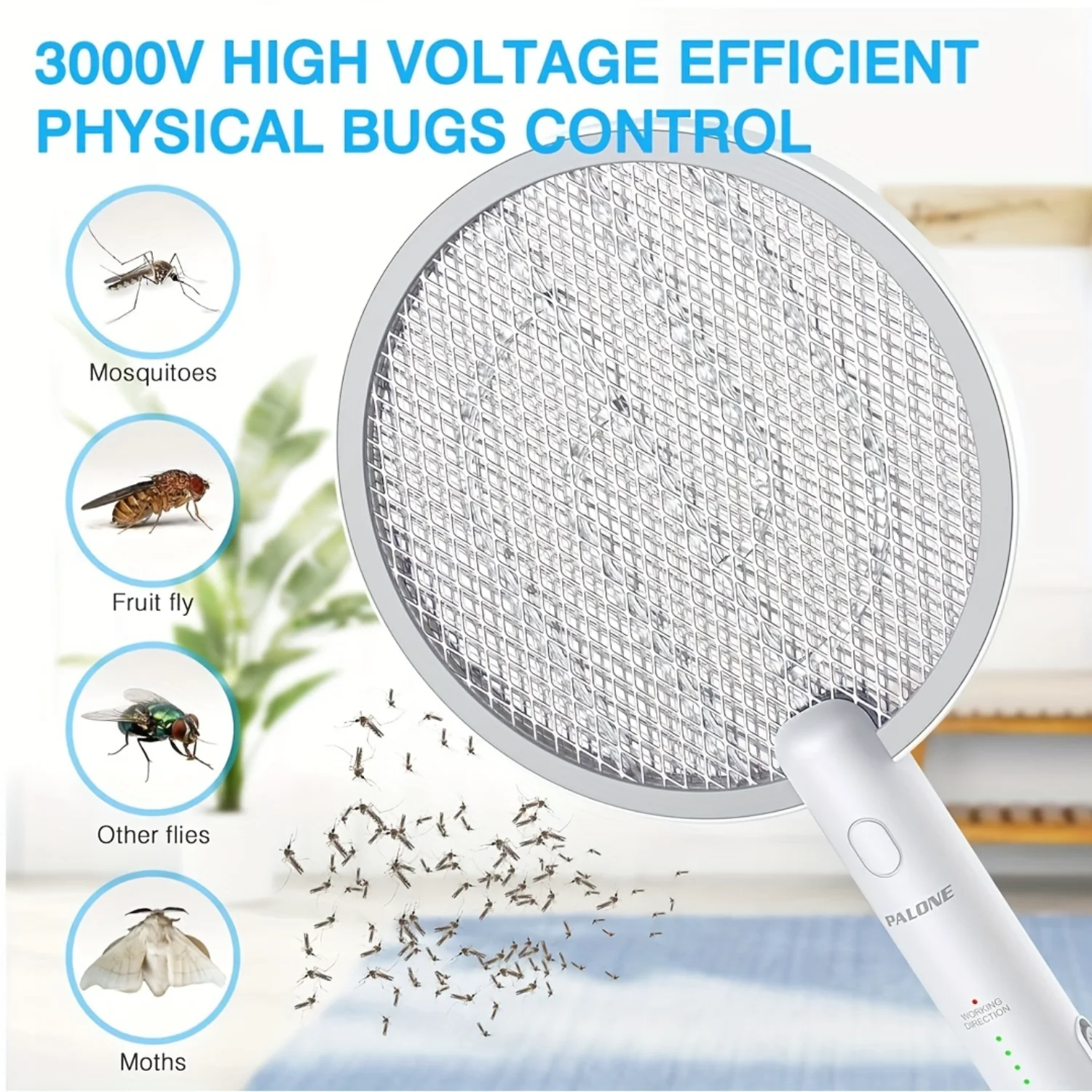 2 قطعة عمر بطارية طويل الأمد داخلي وخارجي ثلاث طبقات شبكة فصل البعوض والنمل منشة للحديقة والفناء K