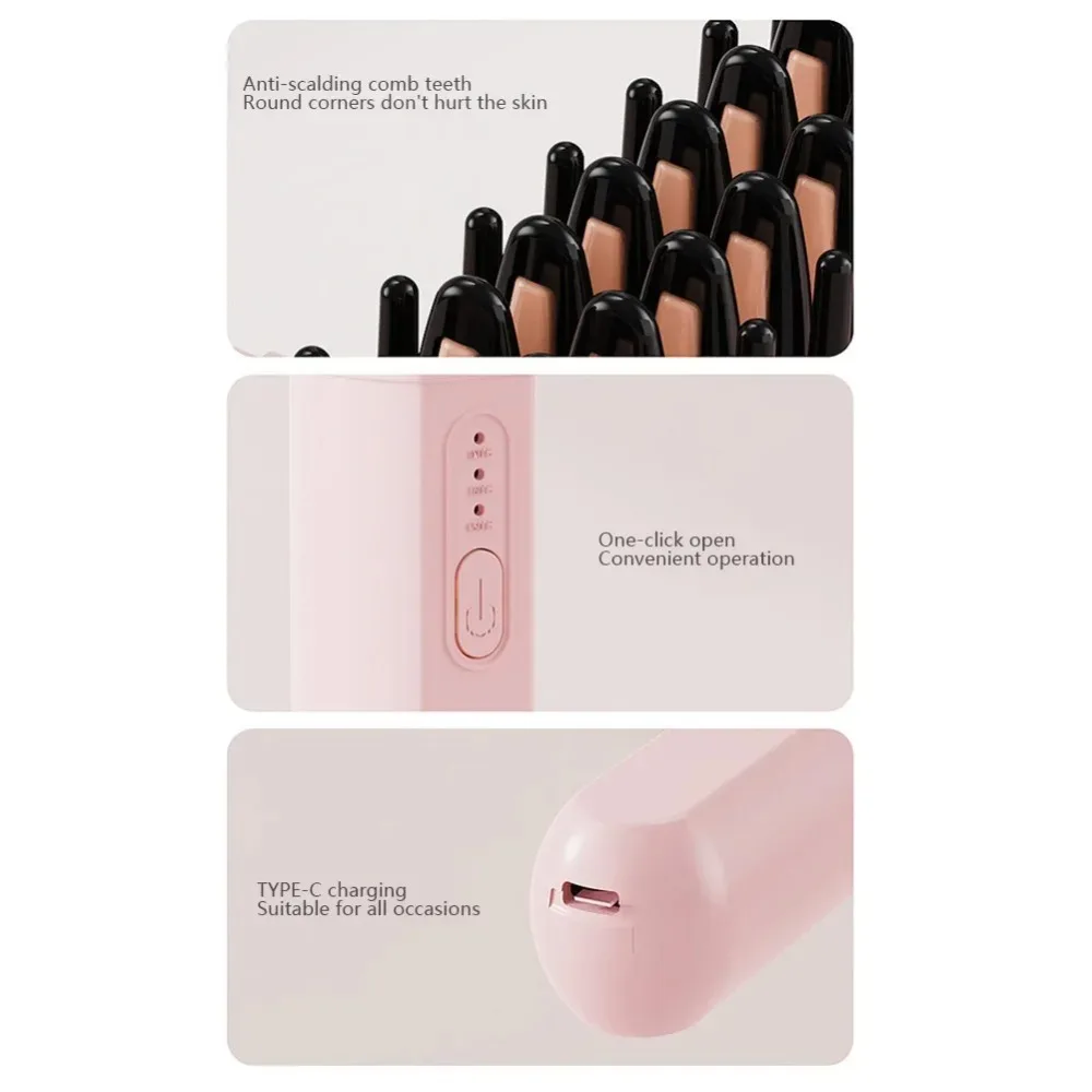 Wireless Capsule Straight Hair Comb Styling Tools Dry and Wet Dual Use Straight Hair Comb Lazy Straight Hair Comb Negative Ion