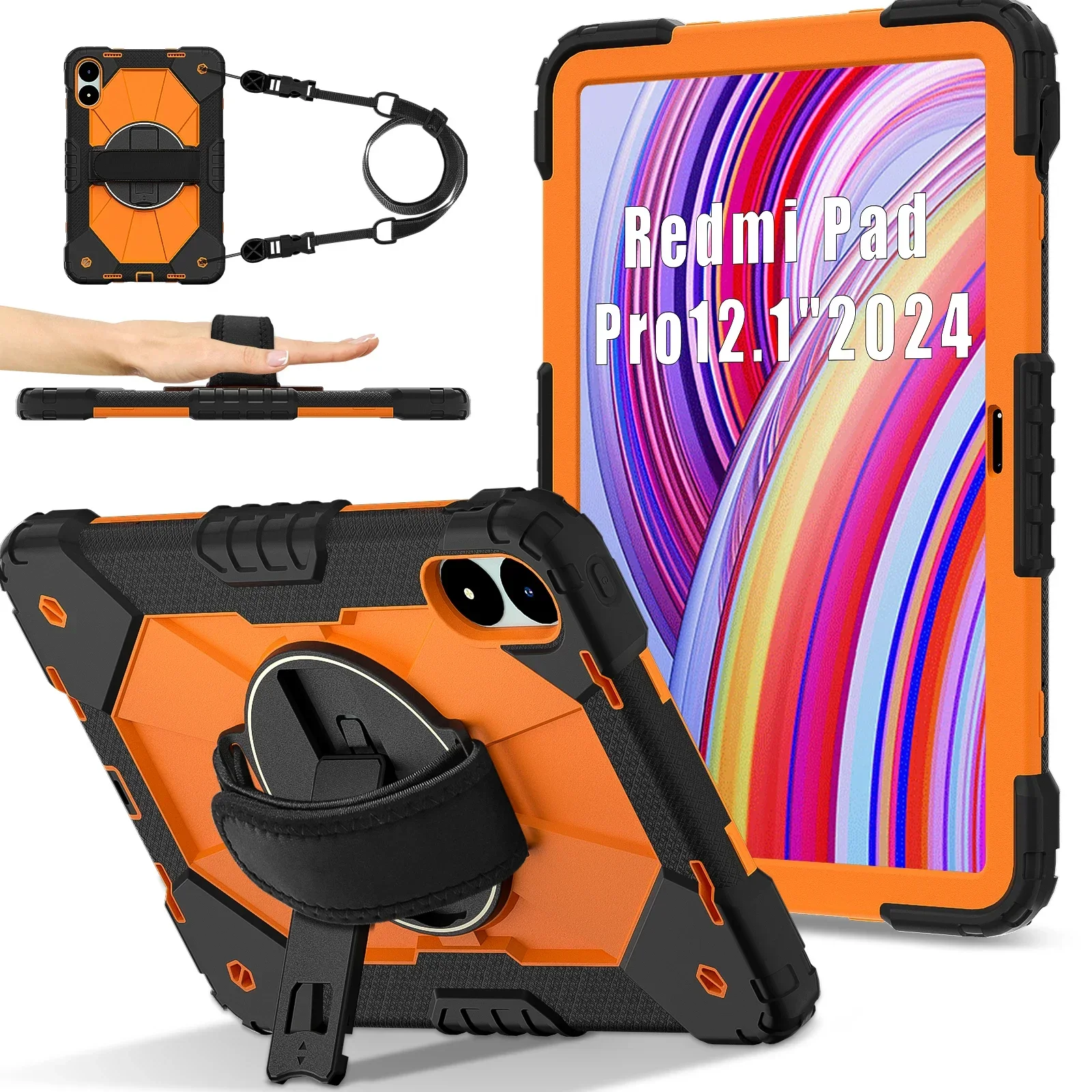 

Tablet Case for Xiaomi POCO Pad 12.1 Inch 2024 Cases Protector Silicone Cover for Redmi Pad Pro 12.1 Inch 2024 Shockproof Funda