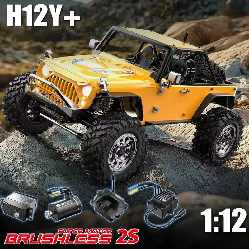 MJX H12Y + Afstandsbediening Auto Zintuiglijke Borstelloze 1:12 Volledige Schaal Grote Klimmen Off Road Voertuig RC Model Speelgoed Jongen gift