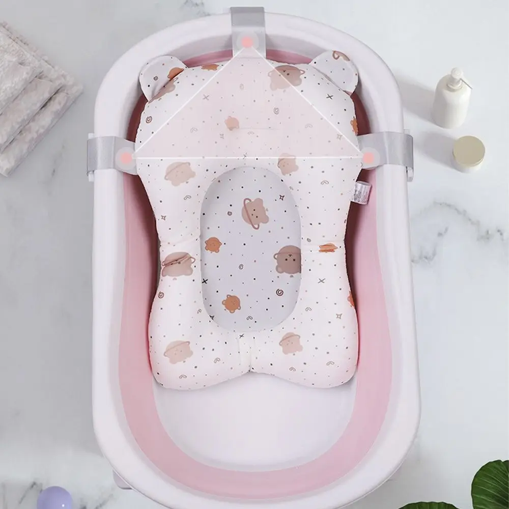 

For Toddle Safety Anti-Slip Security Rabbit Newborn Bath Seat Baby Bath Cushion Infant Bathtub Pad Shower Support Mat