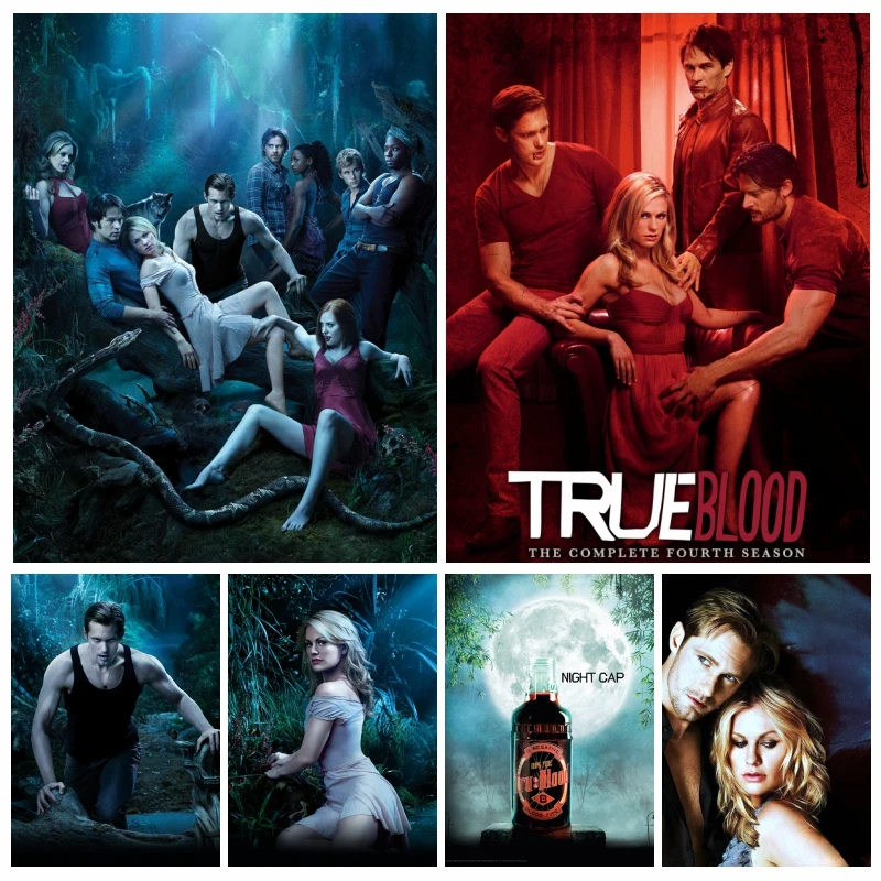 True Blood Tv Show Diamond Painting AB Full Drills Gothic Southern Vampire Sookie Stackhouse Charcter Cross Stitch Home Decor