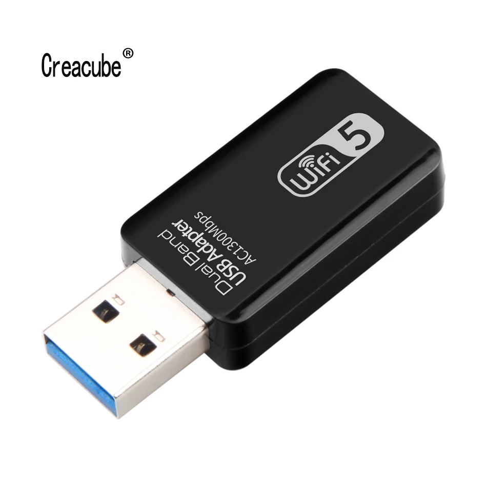 

Creacube USB Wifi Adapter 1300M 5G Dual Band Wifi USB 3.0 LAN Ethernet Network Card wireless Wifi Dongle Antenna For PC