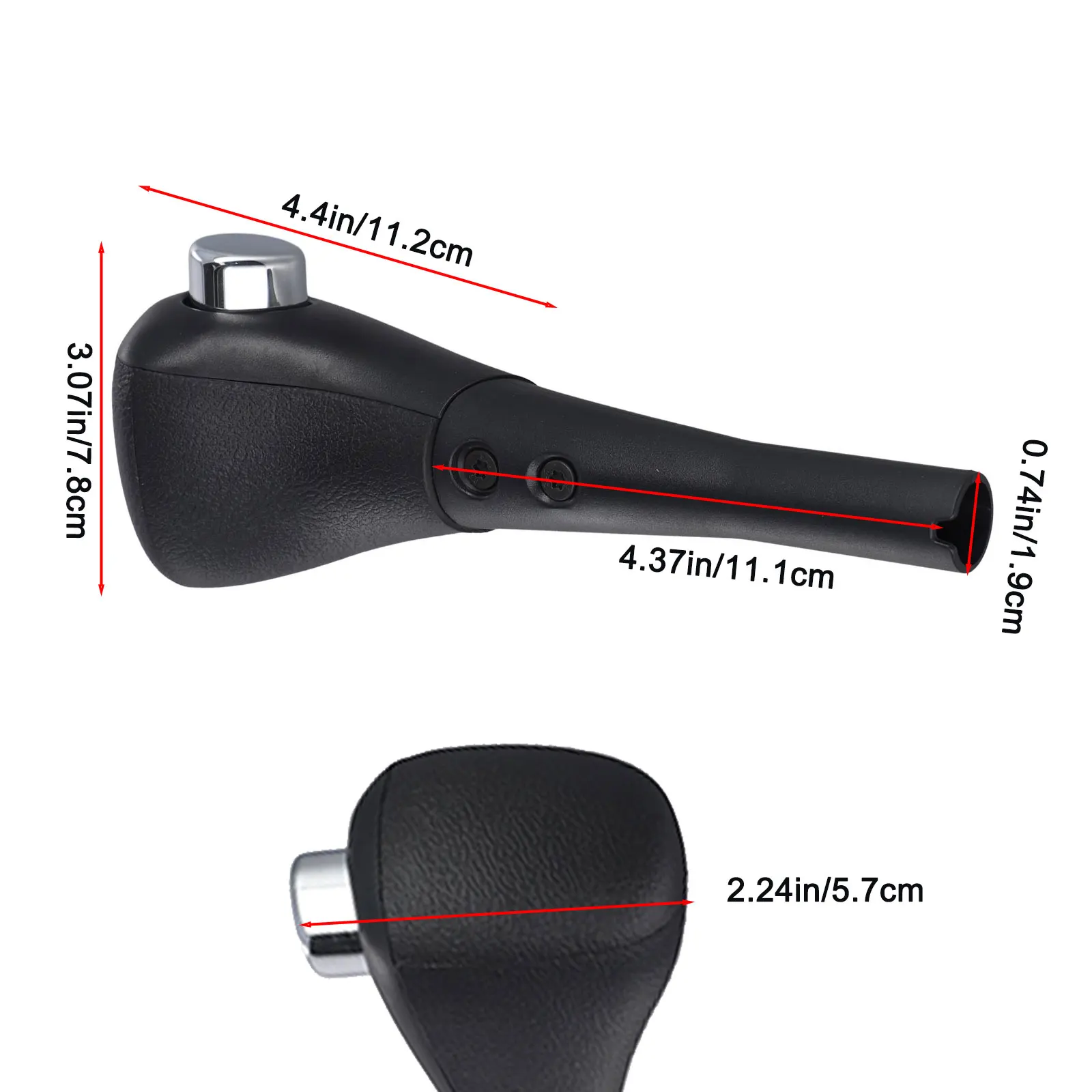 

Car Gear Shift Knob Automatic Gear Shift Lever Direct Replacement Premium Leather Material Replacement Gear Shift Knob