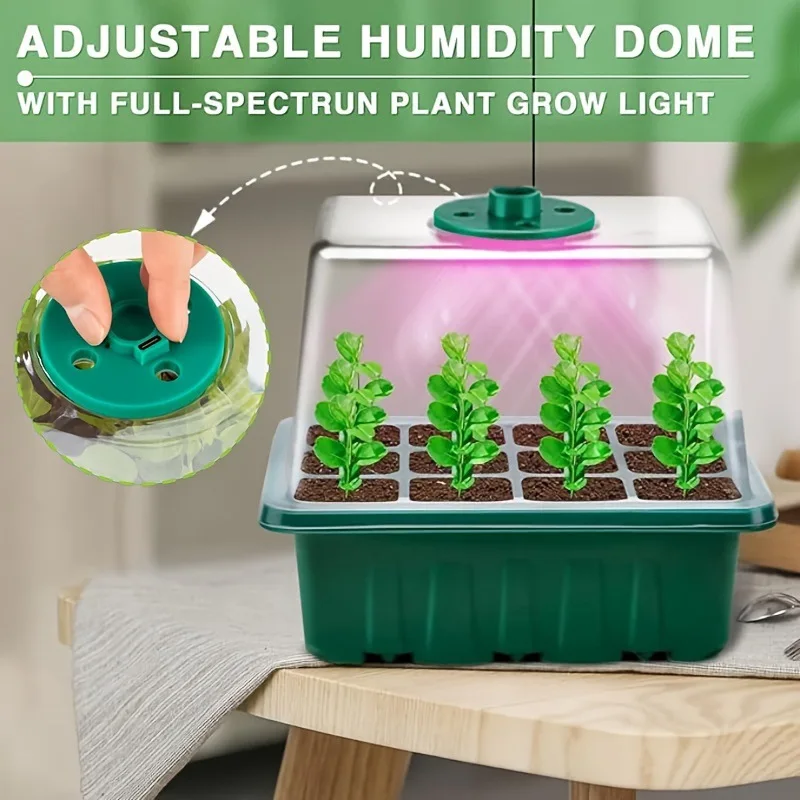 With Growth Lamp 2 Sets of Seed Germination Kits