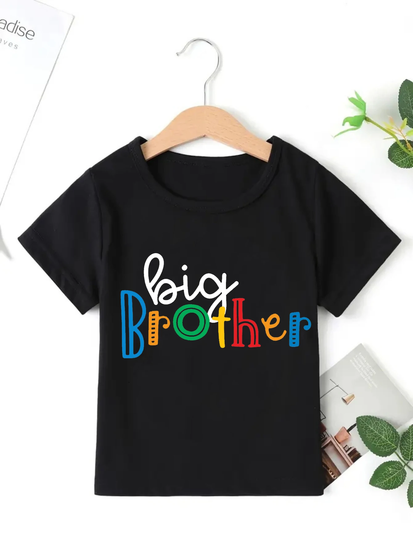 

Colorful Big Brother Little Sister Family Matching Printed T Shirt Girl Boys Kawaii Kids Clothes Summer T-Shirt Toddler Shirt