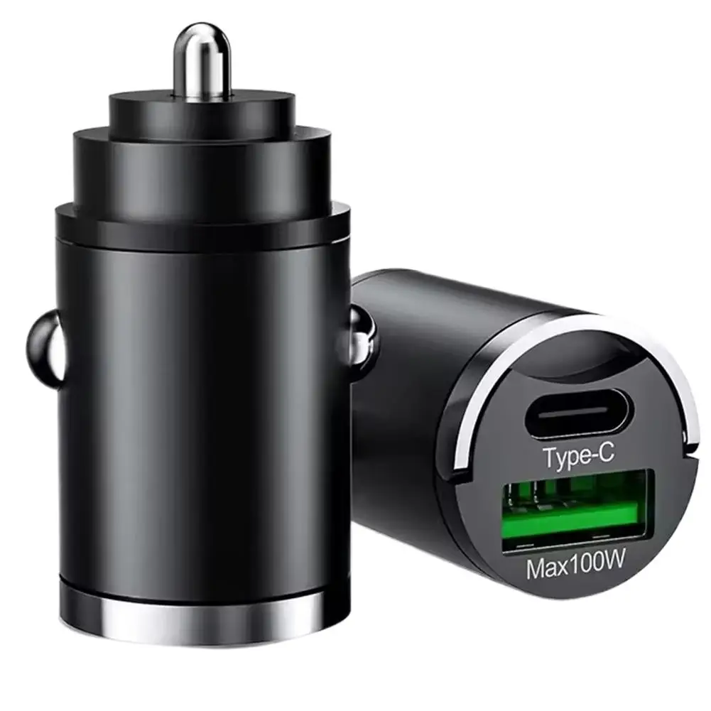 Cabezal de carga rápida Universal para coche, diseño de puerto de carga Usb Dual para carga rápida Qc3.0/Qc2.0 y Pd, carga segura y estable