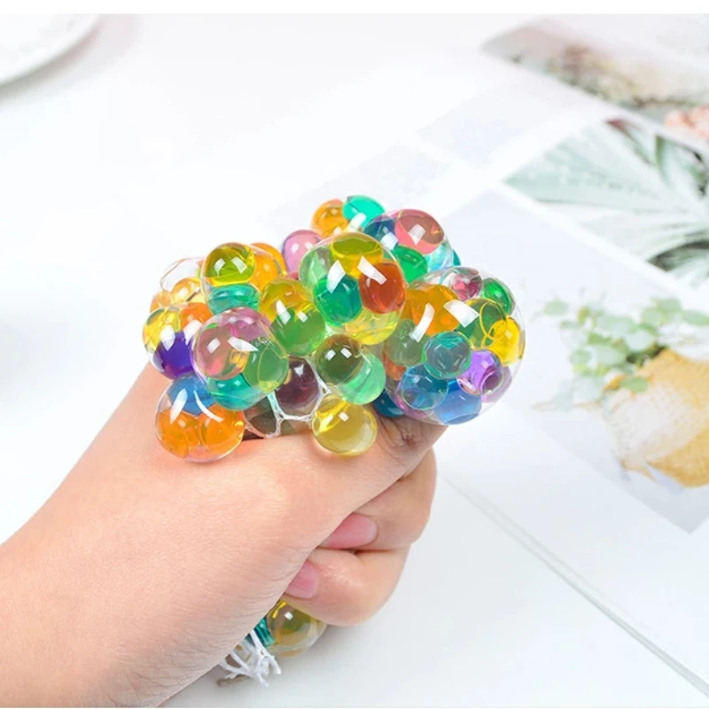 New Rainbow Sensory Stress Relieving Ball 3D Toy Unique Hand Gripping Crystal Ball Funny and Relieve Anxiety Office Classroom view 4