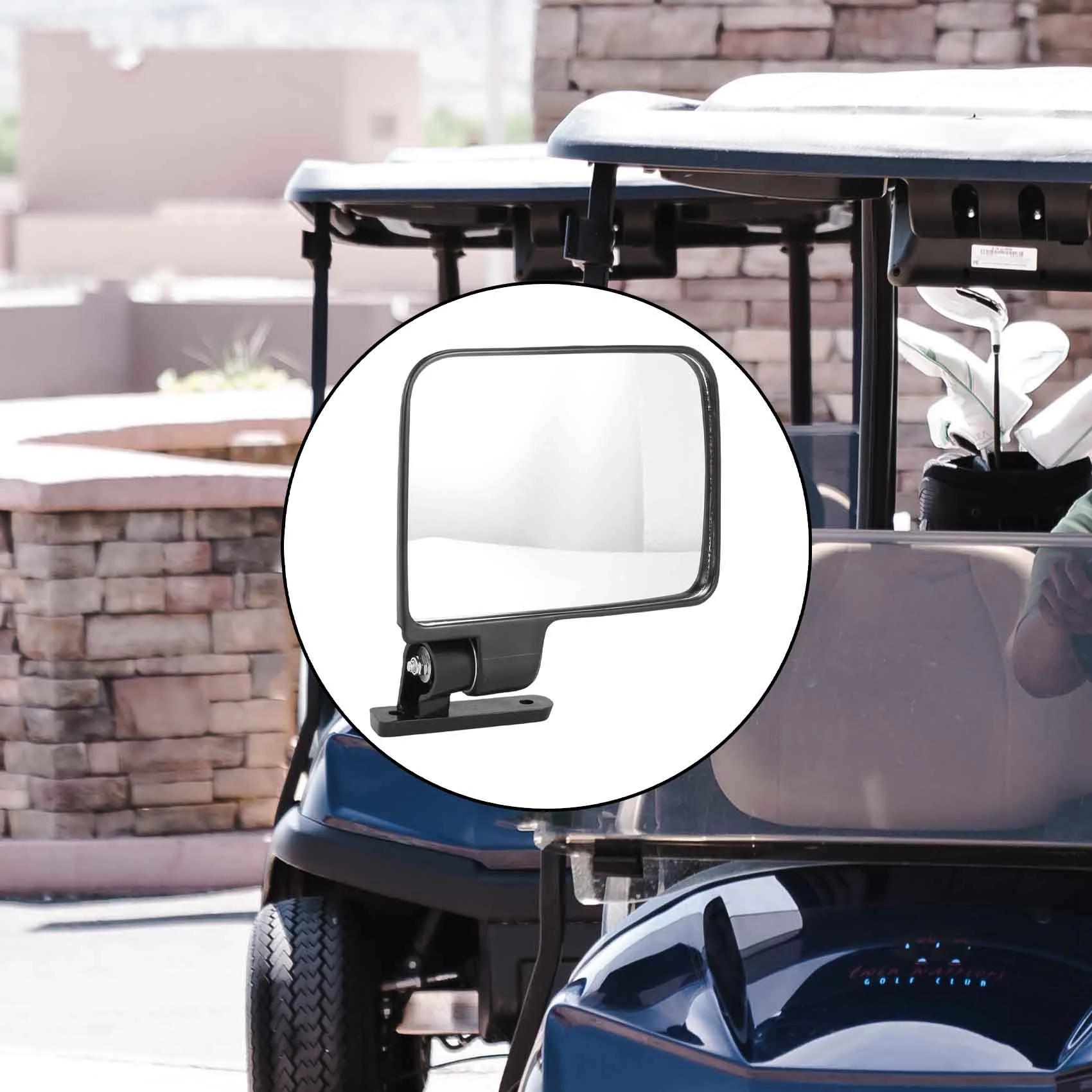 Golf Cart Mirrors - Universal Folding Side View Mirror For Golf Carts Club Car, Ezgo, Yamaha, Star, Zone Carts